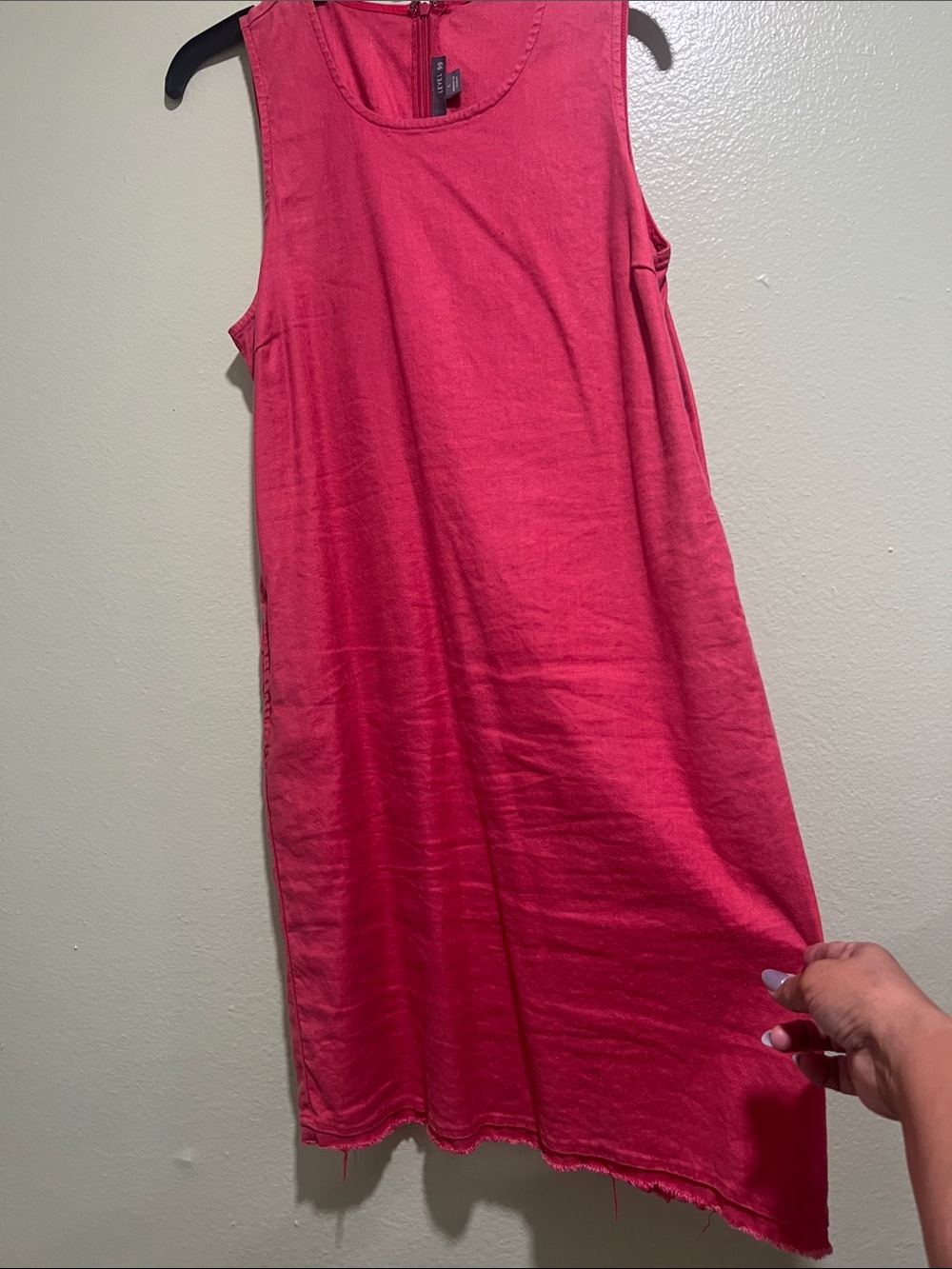 Level 99 Raspberry Pink Sleeveless Shift Dress